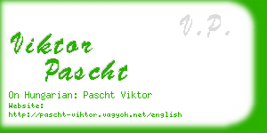 viktor pascht business card